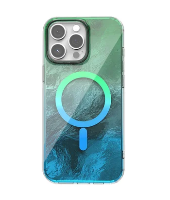 Чохол TPU Shiny Mountain (MagFit) для Apple iPhone 14 Pro (6.1") Green / Blue