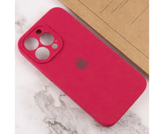 Чехол Silicone Case Full Camera Protective (AA) для Apple iPhone 14 Pro (6.1") Красный / Rose Red