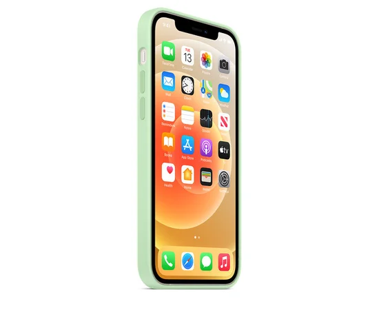 Чехол Silicone Case Full Protective (AA) для Apple iPhone 14 Pro (6.1") Зеленый / Pistachio