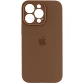 Чехол Silicone Case Full Camera Protective (AA) для Apple iPhone 14 Pro (6.1") Коричневый / Brown
