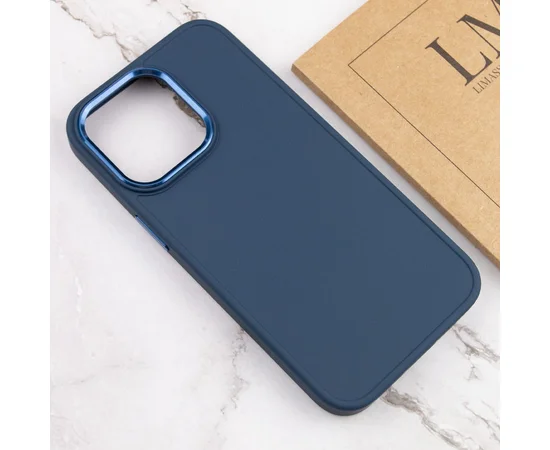 TPU чехол Bonbon Metal Style для Apple iPhone 14 Pro (6.1") Синий / Denim Blue