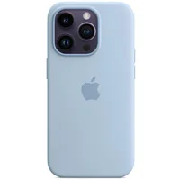 Чохол Silicone case (AAA) full with Magsafe для Apple iPhone 14 Pro (6.1") Синій / Sky