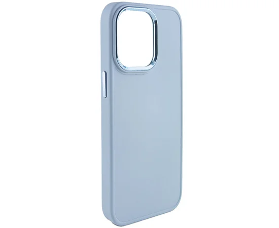 TPU чехол Bonbon Metal Style для Apple iPhone 14 Pro (6.1") Голубой / Mist blue