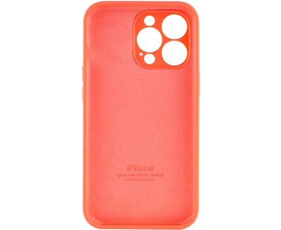 Чехол Silicone Case Full Camera Protective (AA) для Apple iPhone 14 Pro (6.1") Оранжевый / Pink citrus