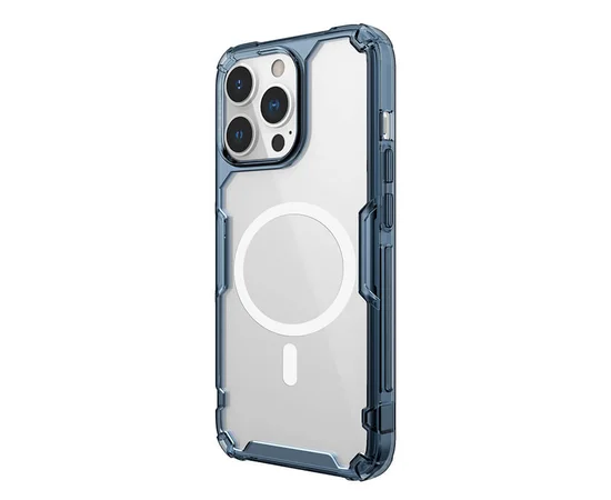 TPU чохол Nillkin Nature Pro Magnetic для Apple iPhone 14 Pro (6.1") Синій (прозорий)