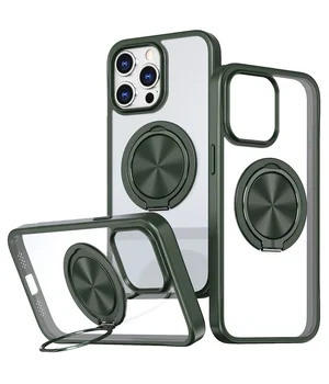 TPU+PC чехол Metal Ring with MagSafe для Apple iPhone 14 Pro (6.1") Зеленый