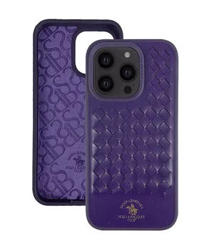 Шкіряний чохол Polo Santa Barbara для Apple iPhone 14 Pro (6.1") Purple