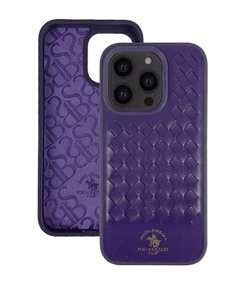 Кожаный чехол Polo Santa Barbara для Apple iPhone 14 Pro (6.1") Purple