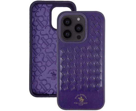 Шкіряний чохол Polo Santa Barbara для Apple iPhone 14 Pro (6.1") Purple