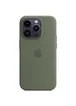 Чехол Silicone case (AAA) full with Magsafe для Apple iPhone 14 Pro (6.1") Зеленый / Olive