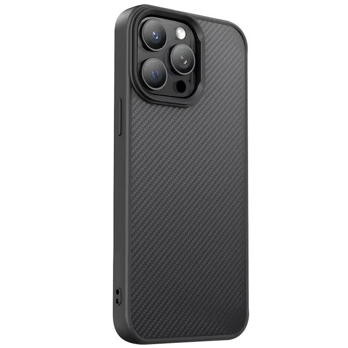 TPU чехол Carbon Protective with Magsafe для Apple iPhone 14 Pro (6.1") Black