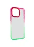 Чехол TPU+PC Fresh sip series для Apple iPhone 14 Pro (6.1") Салатовый / Розовый