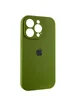 Чехол Silicone Case Full Camera Protective (AA) для Apple iPhone 14 Pro (6.1") Зеленый / Dark Olive / PVH