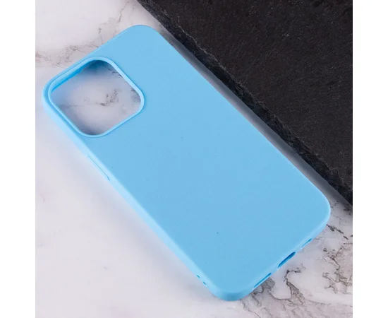 Силиконовый чехол Candy для Apple iPhone 14 Pro (6.1") Голубой