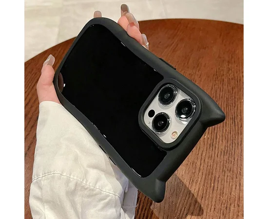 Чехол TPU GETMAN Cat with straps для Apple iPhone 14 Pro (6.1") Black