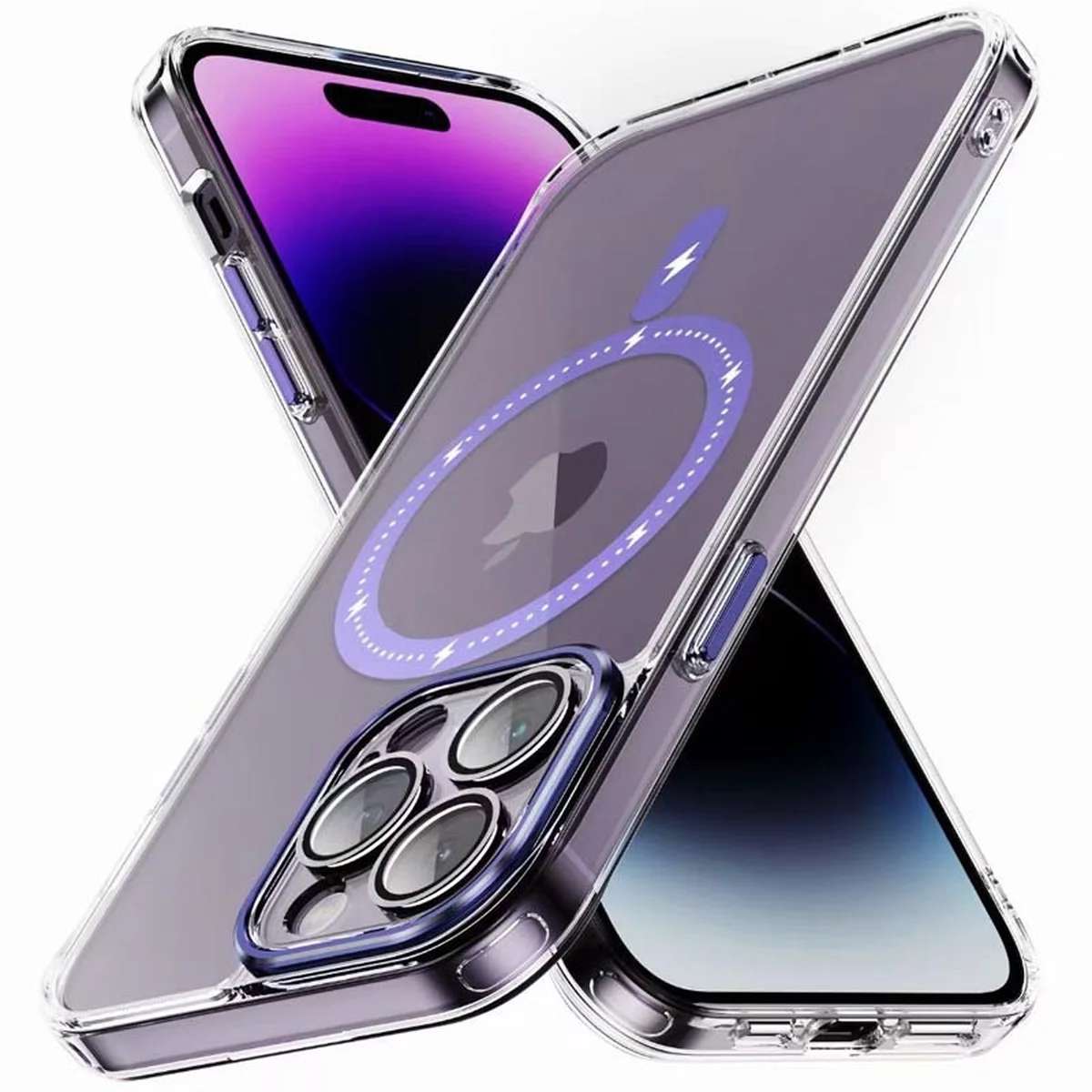 Чехол TPU+PC Colorful with MagSafe для Apple iPhone 14 Pro (6.1") Purple