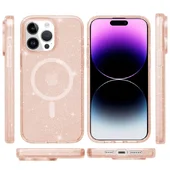 Чехол TPU Galaxy Sparkle (MagFit) для Apple iPhone 14 Pro (6.1") Gold+Glitter