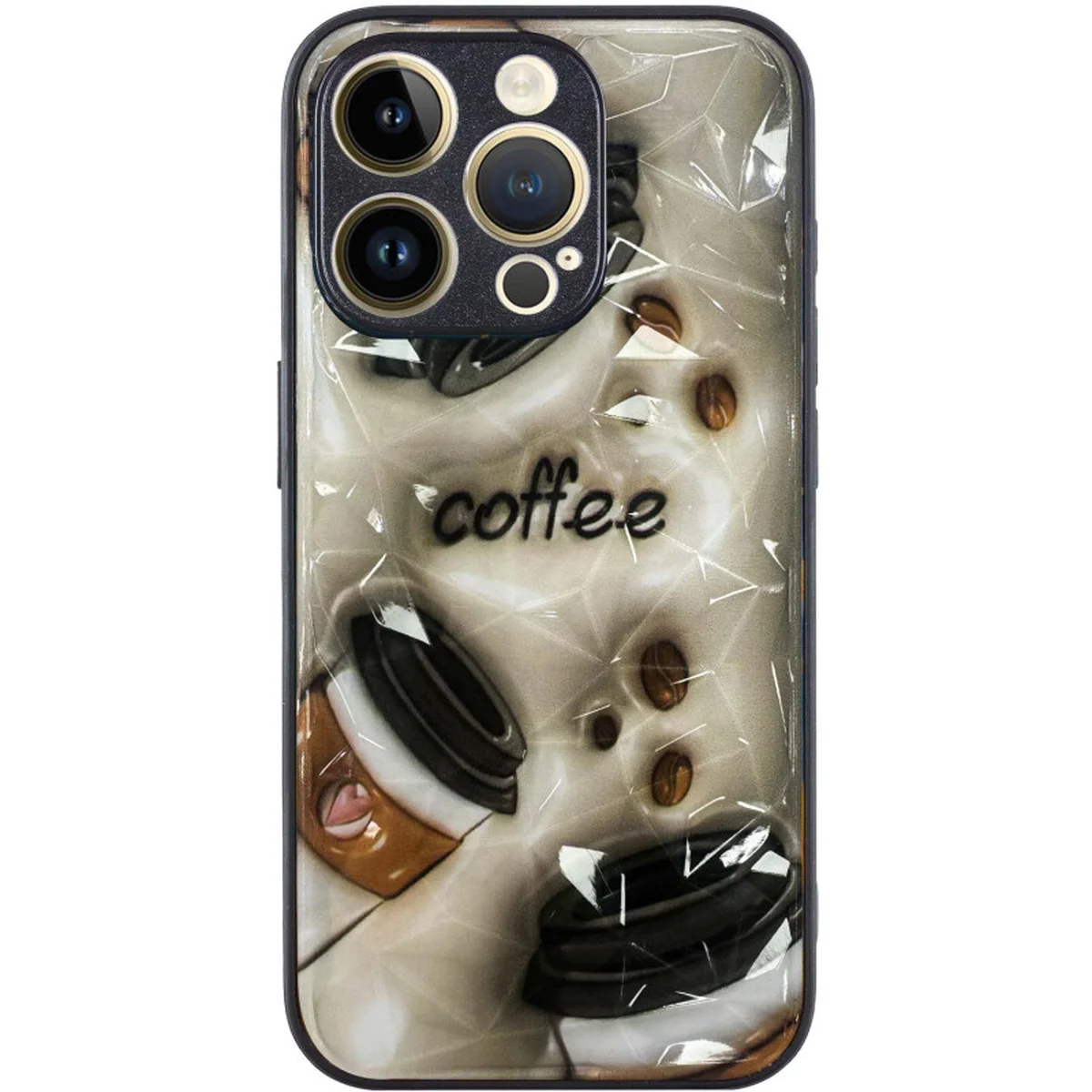 TPU+PC чехол Prisma Plushie для Apple iPhone 14 Pro (6.1") Coffee