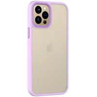 TPU+PC чехол Metal Buttons для Apple iPhone 14 Pro (6.1") Сиреневый
