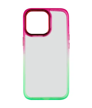 Чехол TPU+PC Fresh sip series для Apple iPhone 14 Pro (6.1") Салатовый / Розовый