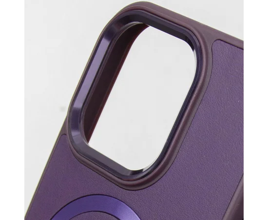 Шкіряний чохол SnapCase with MagSafe для Apple iPhone 14 Pro (6.1") Dark Purple