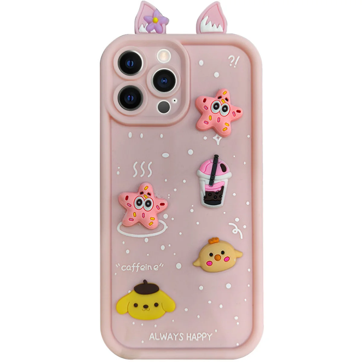 Чехол TPU Toys Case with Ears для Apple iPhone 14 Pro (6.1") Light Pink