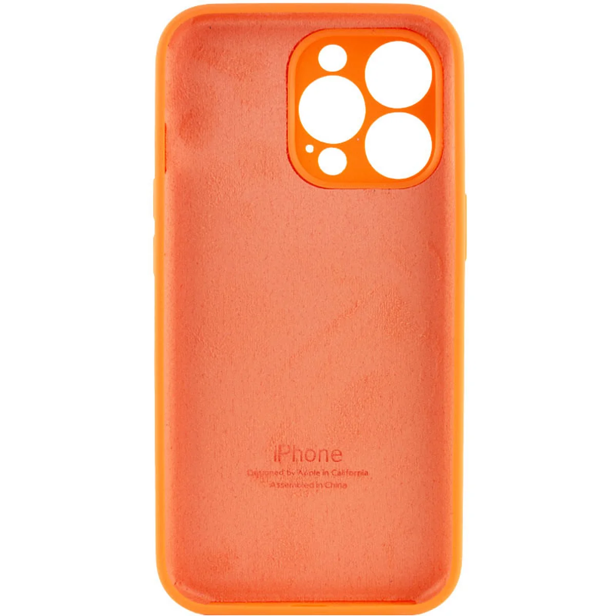 Чохол Silicone Case Full Camera Protective (AA) Apple iPhone 14 Pro (6.1") Помаранчевий / Kumquat