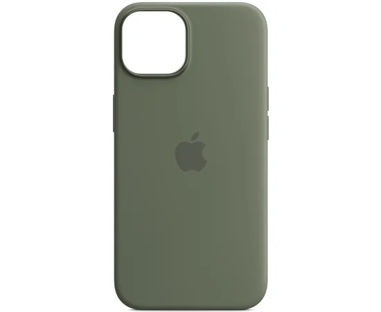 Чехол Silicone case (AAA) full with Magsafe and Animation для Apple iPhone 14 Pro (6.1") Зеленый / Olive