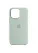 Чехол Silicone case (AAA) full with Magsafe and Animation для Apple iPhone 14 Pro (6.1") Бирюзовый / Succulent