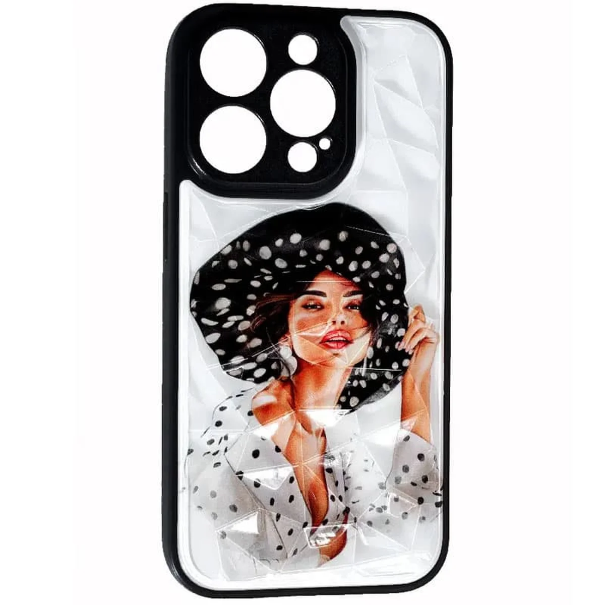 TPU+PC чехол Prisma Ladies для Apple iPhone 14 Pro (6.1") Girl in a hat