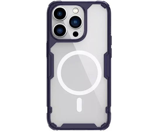 TPU чехол Nillkin Nature Pro Magnetic для Apple iPhone 14 Pro (6.1") Темно-фиолетовый (прозрачный)