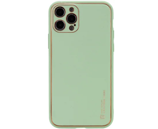 Кожаный чехол Xshield для Apple iPhone 14 Pro (6.1") Зеленый / Pistachio