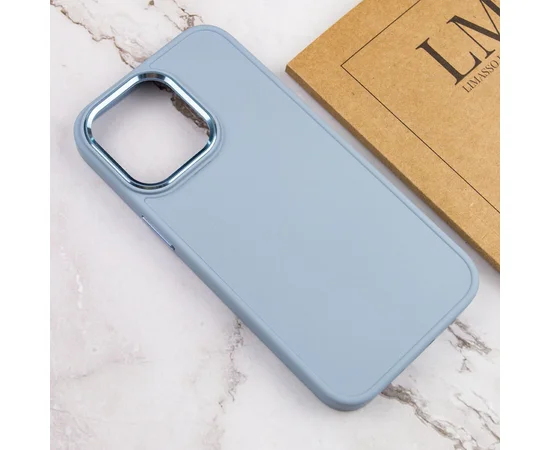 TPU чехол Bonbon Metal Style для Apple iPhone 14 Pro (6.1") Голубой / Mist blue