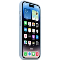 Чохол Silicone case (AAA) full with Magsafe для Apple iPhone 14 Pro (6.1") Синій / Sky