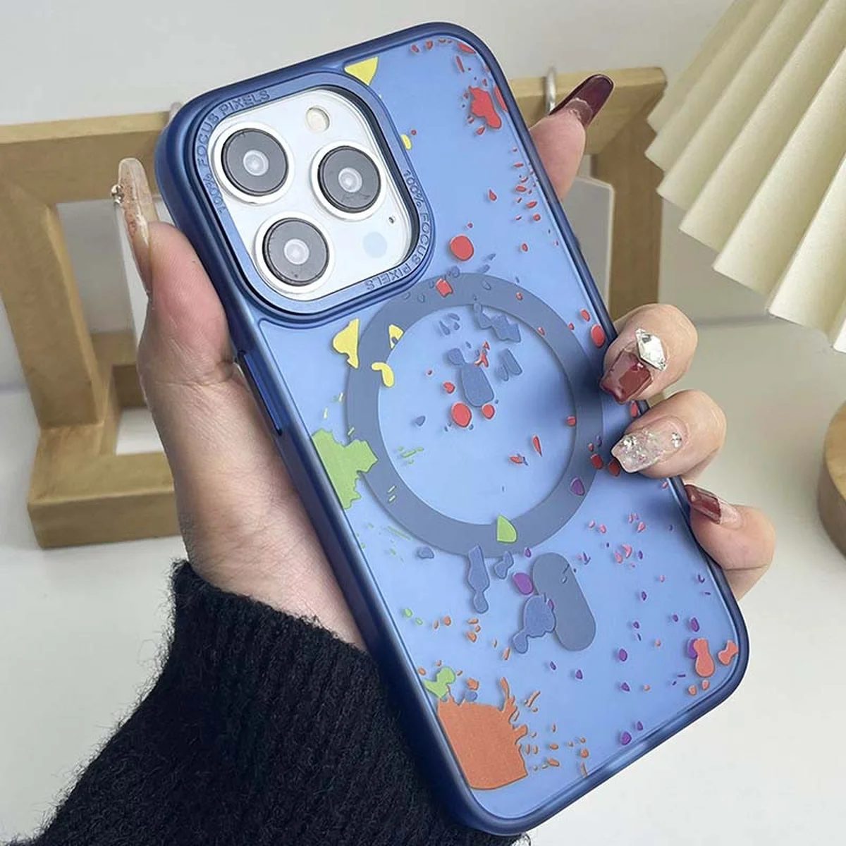 Чехол TPU+PC Flush with MagSafe для Apple iPhone 14 Pro (6.1") Dark blue