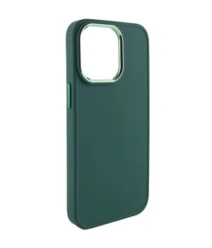 TPU чехол Bonbon Metal Style для Apple iPhone 14 Pro (6.1") Зеленый / Pine green