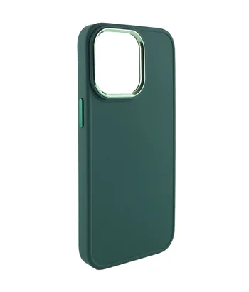 TPU чохол Bonbon Metal Style для Apple iPhone 14 Pro (6.1") Зелений / Pine green