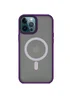 TPU+PC чехол Metal Buttons with MagSafe для Apple iPhone 14 Pro (6.1") Темно-фиолетовый