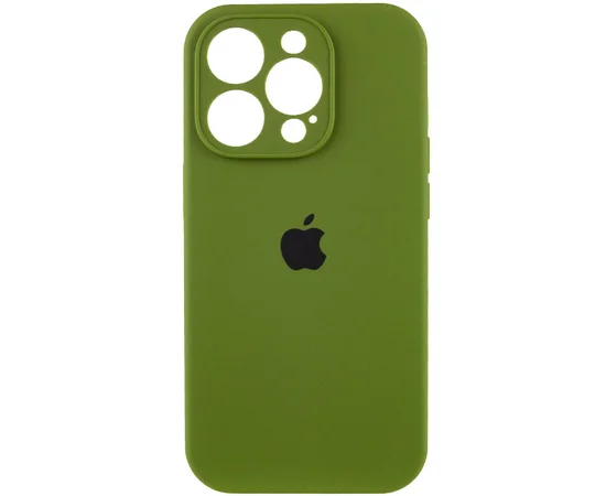 Чехол Silicone Case Full Camera Protective (AA) для Apple iPhone 14 Pro (6.1") Зеленый / Dark Olive / PVH