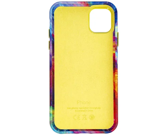 Кожаный чехол Colour Splash для Apple iPhone 14 Pro (6.1") Yellow / Red