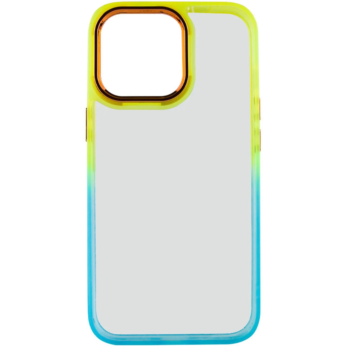 Чехол TPU+PC Fresh sip series для Apple iPhone 14 Pro (6.1") Бирюзовый / Оранжевый