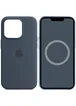 Чехол Silicone case (AAA) full with Magsafe and Animation для Apple iPhone 14 Pro (6.1") Синий / Storm Blue