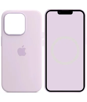 Чохол Silicone case (AAA) full with Magsafe and Animation для Apple iPhone 14 Pro (6.1") Бузковий / Lilac