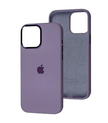 Чехол Silicone Case Metal Buttons (AA) для Apple iPhone 14 Pro (6.1") Фиолетовый / Iris