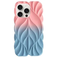 TPU чехол Leaf для Apple iPhone 14 Pro (6.1") Pink / Blue
