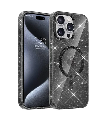 Чохол TPU Eclipse Sparkle (MagFit) для Apple iPhone 14 Pro (6.1") Black