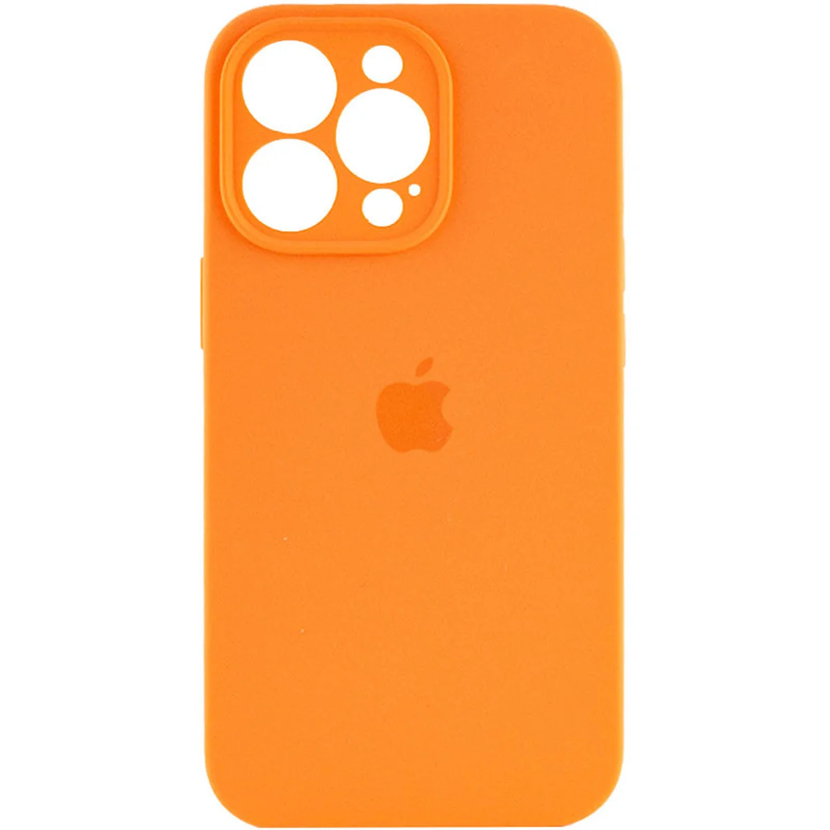 Чохол Silicone Case Full Camera Protective (AA) Apple iPhone 14 Pro (6.1") Помаранчевий / Kumquat