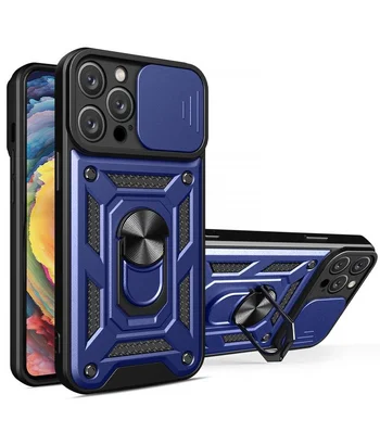 Чохол Ummi Camshield Serge Ring для Apple iPhone 14 Pro (6.1") Синій / Navy