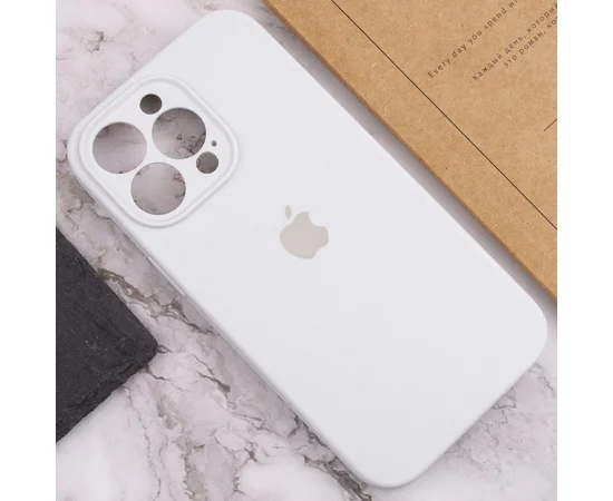 Чехол Silicone Case Full Camera Protective (AA) для Apple iPhone 14 Pro (6.1") Белый / White / PVH