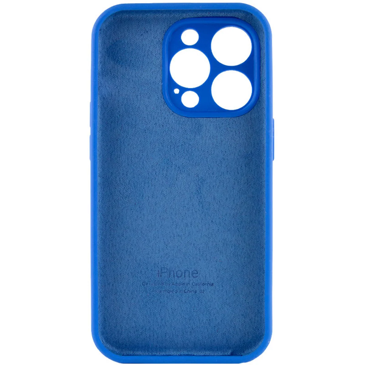 Чехол Silicone Case Full Camera Protective (AA) для Apple iPhone 14 Pro (6.1") Синий / Capri Blue / PVH
